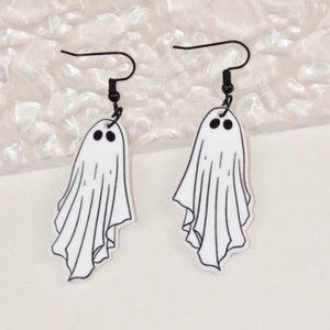 🧿 3 for $33 🧿 Halloween Spooky Season Acrylic Ghost Drop Earrings